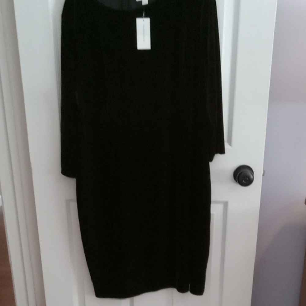Charter Club Classic Black Long Sleeve Dress